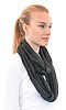 Unisex eco Triblend Infinity Scarf ECO TRI BLACK Front
