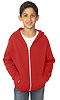 Youth Fashion Fleece Zip Hoodie RED Front