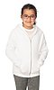 Youth Fashion Fleece Zip Hoodie WHITE Front