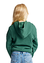 Youth Fashion Fleece Pullover Hoodie 50/50 PINE Back