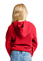 Youth Fashion Fleece Pullover Hoodie RED Back