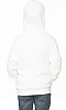 Youth Fashion Fleece Pullover Hoodie WHITE Back