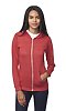 Unisex eco Triblend Jersey Full Zip Hoodie ECO TRI TRUE RED Front2