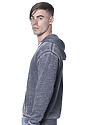 Unisex Burnout Pullover Hoody GREY Side