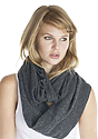 Unisex eco Triblend Thermal Infinity Scarf ECO TRI CHARCOAL Back