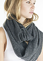 Unisex eco Triblend Thermal Infinity Scarf ECO TRI CHARCOAL Front2