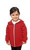 Toddler Fashion Fleece Zip Hoodie RED Front