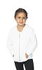 Toddler Fashion Fleece Zip Hoodie WHITE Front