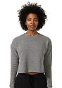 Women's eco Triblend Fleece Crop  Front