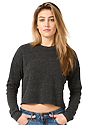 Women's eco Triblend Fleece Crop ECO TRI CHARCOAL Front