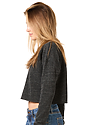 Women's eco Triblend Fleece Crop ECO TRI CHARCOAL Back