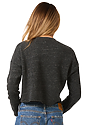 Women's eco Triblend Fleece Crop ECO TRI CHARCOAL Back1