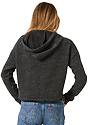 Women's eco Triblend Fleece Crop Hoodie  Back1