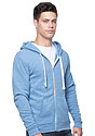Unisex eco Triblend Fleece Full Zip Hoodie ECO TRI ROYAL Back