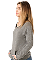 Women's eco Triblend Fleece Raglan w/Pouch Pocket  Side