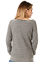 Women's eco Triblend Fleece Raglan w/Pouch Pocket ECO TRI GREY Back