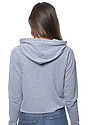 Women's Triblend French Terry Pullover Crop Hoodie  Back