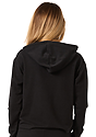 Women's Triblend French Terry Pullover Crop Hoodie TRI BLACK 6