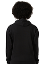 Women's Triblend French Terry Pullover Crop Hoodie TRI BLACK Back