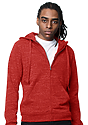 Unisex eco Triblend French Terry Full Zip Hoodie  front
