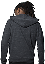 Unisex eco Triblend French Terry Full Zip Hoodie  back