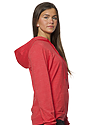 Unisex eco Triblend French Terry Full Zip Hoodie ECO TRI TRUE RED side