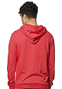 Unisex eco Triblend French Terry Pullover Hoody ECO TRI TRUE RED back