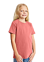 Youth Organic Short Sleeve Crew Tee CORAL Side