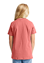 Youth Organic Short Sleeve Crew Tee CORAL Back