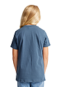 Youth Organic Short Sleeve Crew Tee PACIFIC BLUE Back