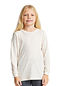 Youth Organic Long Sleeve Crew Tee NATURAL Front