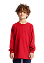 Youth Long Sleeve Crew Tee RED Front