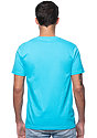 Unisex Organic Short Sleeve Tee SCUBA BLUE Back