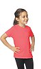 Toddler Organic Short Sleeve Crew Tee CORAL Side