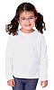 Toddler Long Sleeve Crew Tee WHITE Front2