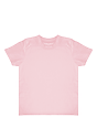 Toddler Organic Short Sleeve Coverstitch Neck Tee ROSE PINK 1