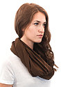 Unisex Viscose Bamboo Organic Cotton Infinity Scarf COCOA Front