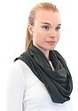 Unisex Viscose Bamboo Organic Cotton Infinity Scarf PEWTER Front2