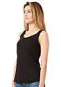 Women's Viscose Bamboo Organic Raw Edge Tank Top  Side