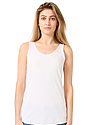 Women's Viscose Bamboo Organic Raw Edge Tank Top FROST Front