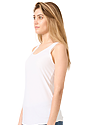 Women's Viscose Bamboo Organic Raw Edge Tank Top FROST Side