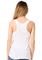 Women's Viscose Bamboo Organic Raw Edge Tank Top FROST Back