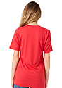 Unisex Viscose Bamboo Organic Cotton Tee APPLE RED Back2