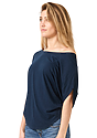 Women's Viscose Bamboo Organic Cotton Poncho MIDNIGHT Front