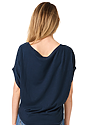 Women's Viscose Bamboo Organic Cotton Poncho MIDNIGHT Back