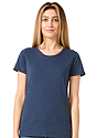 Women's Organic RPET Short Sleeve Tee HEATHER DUSK Front