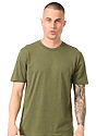 Unisex Organic RPET Tee HEATHER KALE Front