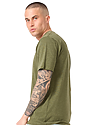 Unisex Organic RPET Tee HEATHER KALE Back