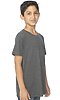 Youth Organic RPET Short Sleeve Tee HEATHER COAL Front