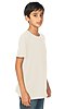 Youth Organic RPET Short Sleeve Tee HEATHER EGGSHELL Front